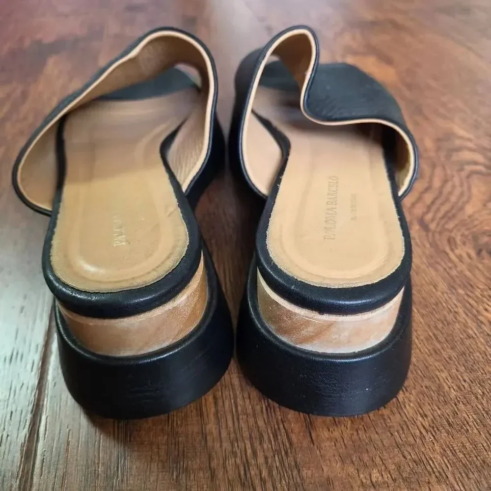 Paloma Barcelo Platform Leather Slides